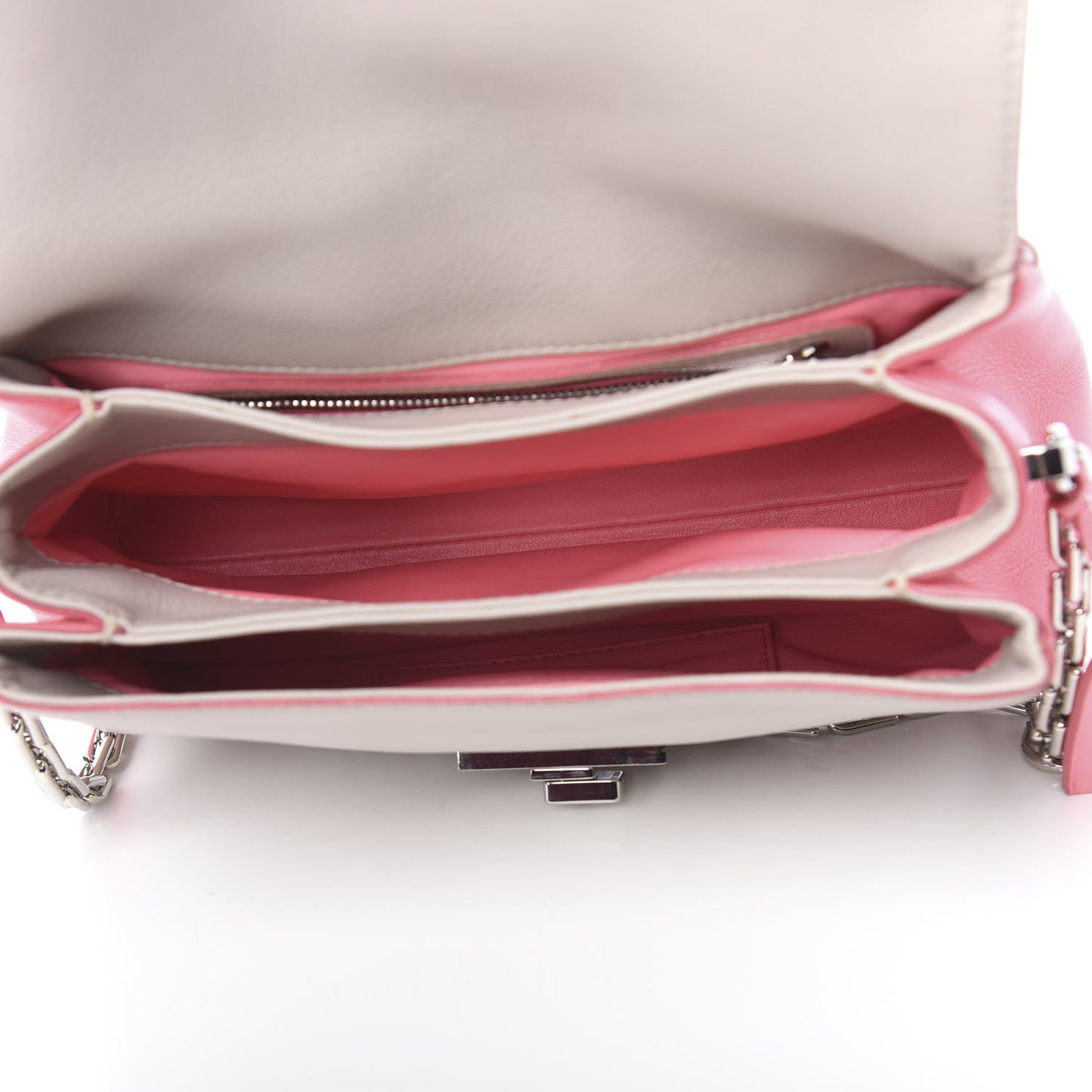 Calfskin Bi-Color Small Diorling Rose Candy