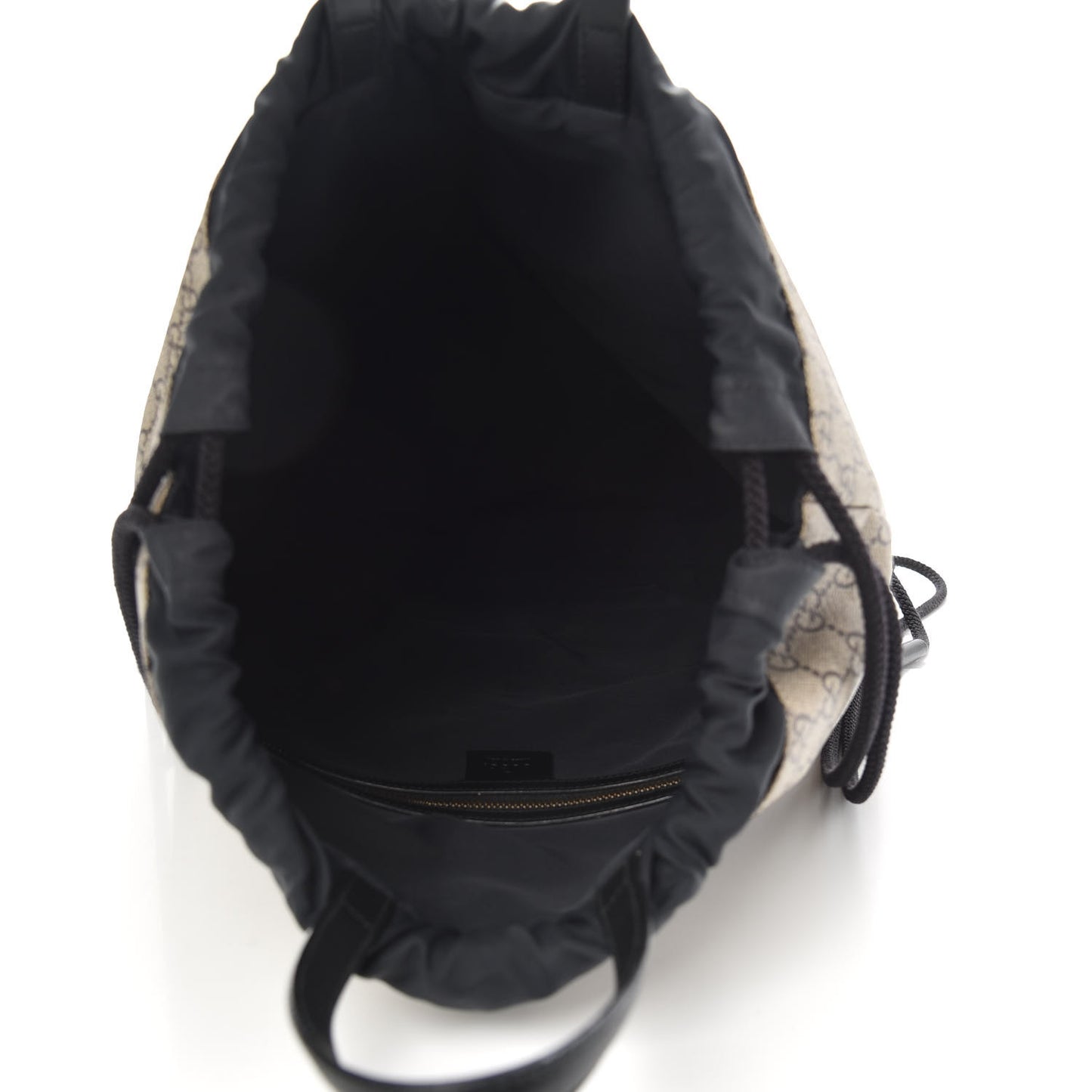 GG Supreme Monogram Angry Cat Drawstring Backpack