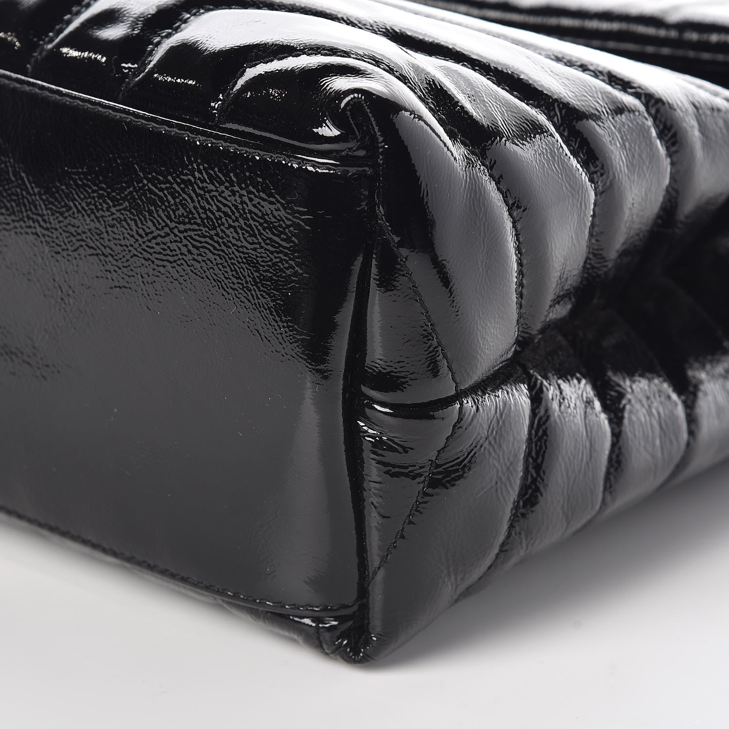 Saint Laurent Patent Y Quilted Monogram Medium Loulou Chain Satchel Black 9 of 9