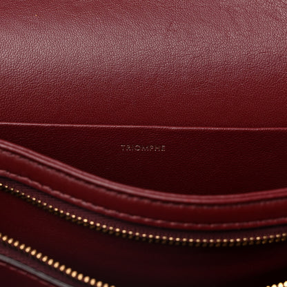 Celine Shiny Calfskin Medium Triomphe Light Burgundy 8 of 15