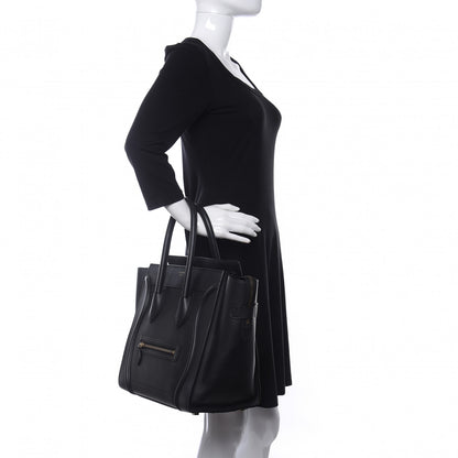 Celine Smooth Calfskin Mini Luggage Black 2 of 19