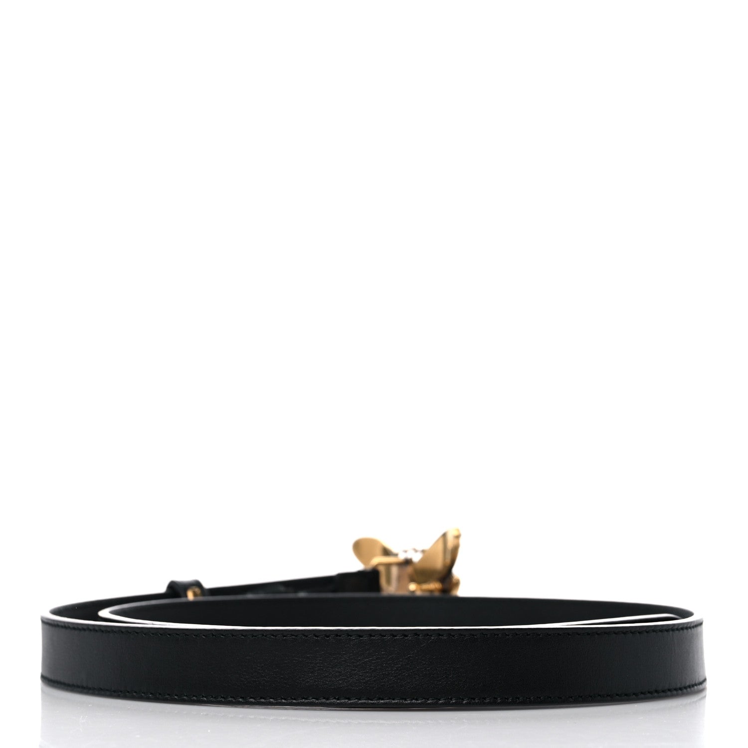 Gucci Calfskin Queen Margaret Bee Belt 85 34 Black 2 of 7