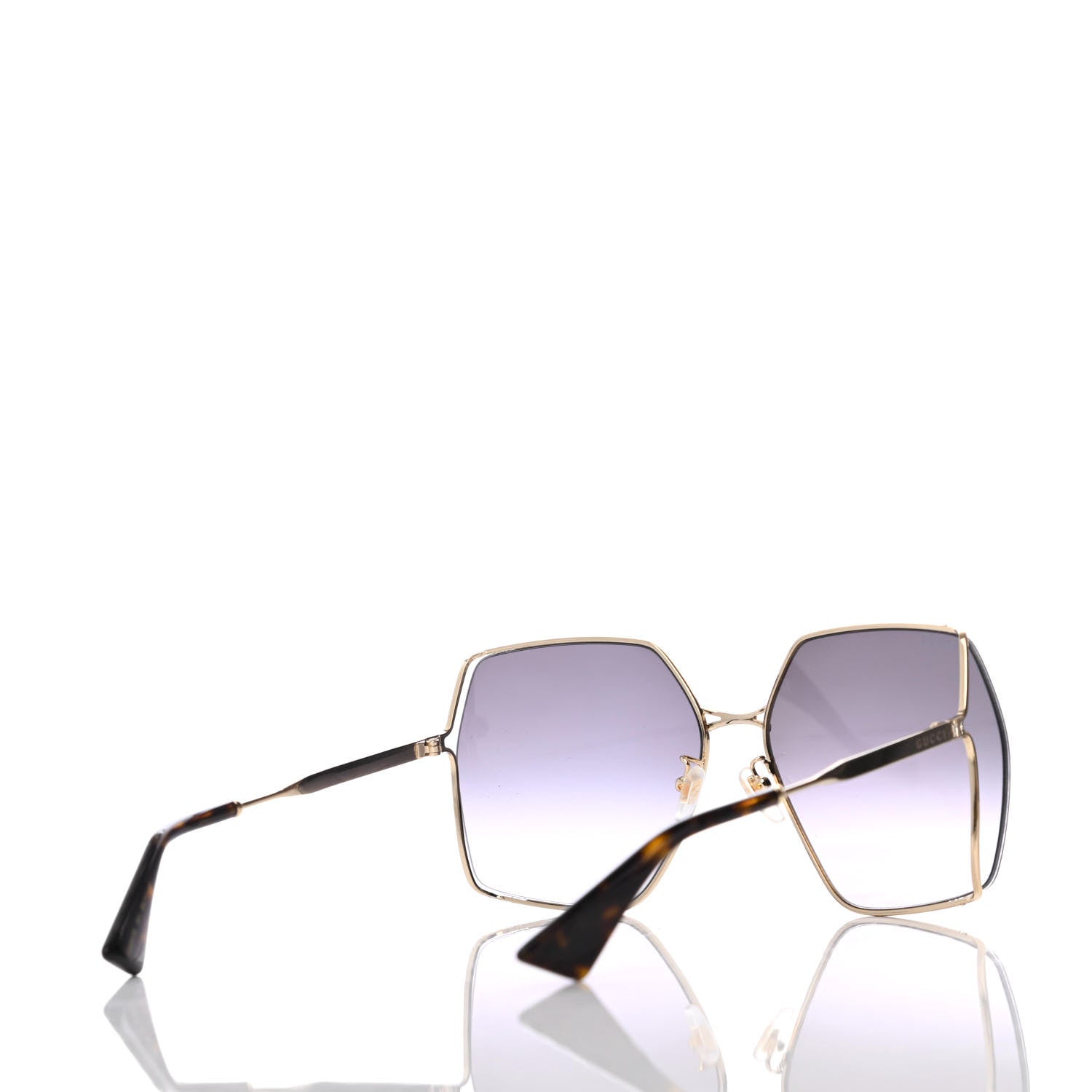 Gucci Oversized Sunglasses GG0817S Gold 4 of 8