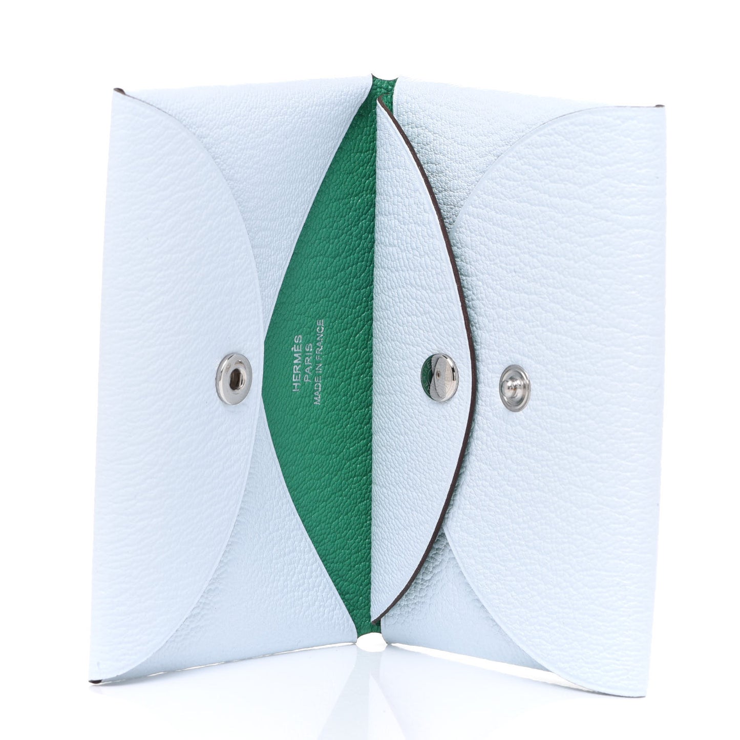 Chevre Mysore Verso Calvi Duo Card Case Bleu Brume Menthe