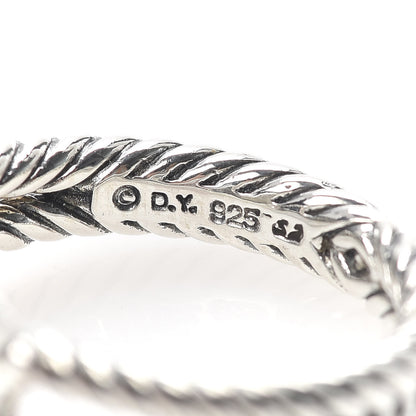 David Yurman Sterling Silver Diamond White Agate 7mm Petite Albion Ring 58 8.25 4 of 4