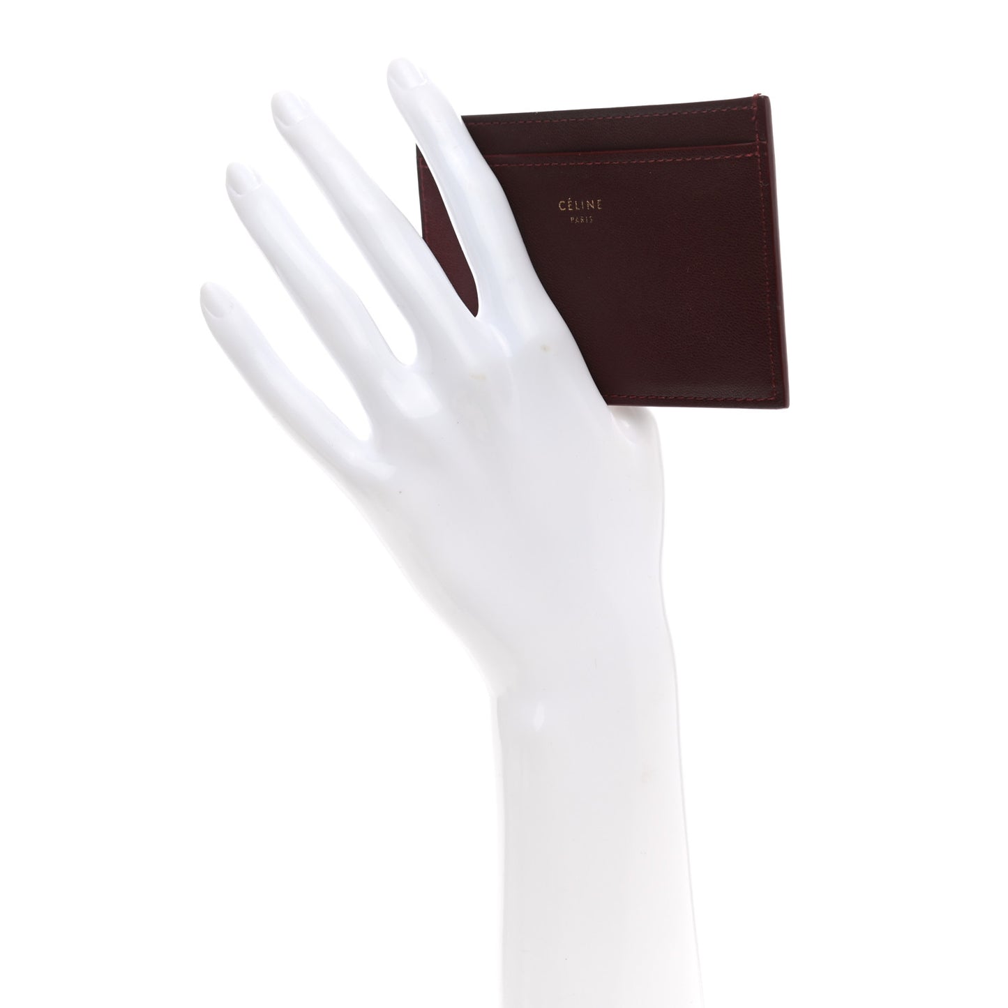 Smooth Lambskin Solo Card Holder Rust