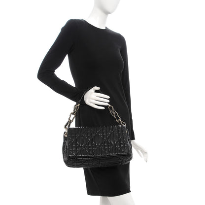 Christian Dior Lambskin Cannage Medium Delidior Flap Bag Black 2 of 7