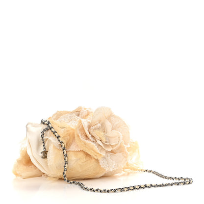 Chanel Satin Mesh Lace Camellia Beige 3 of 9
