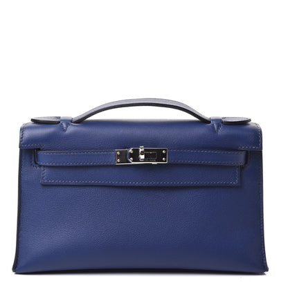 Hermes Swift Kelly Pochette Clutch Bleu Saphir 1 of 8