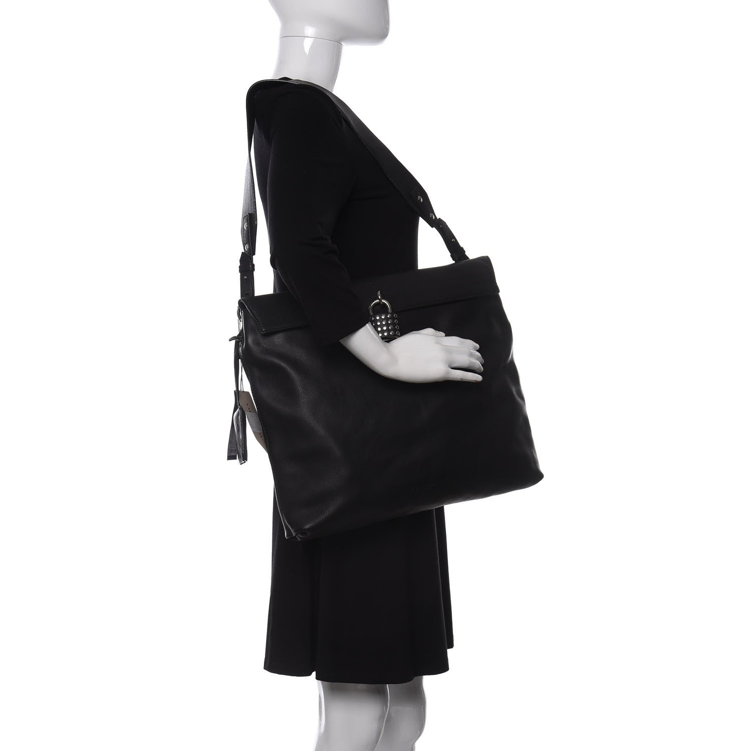Burberry Calfskin Rhythm Dalston Hobo Black 2 of 9