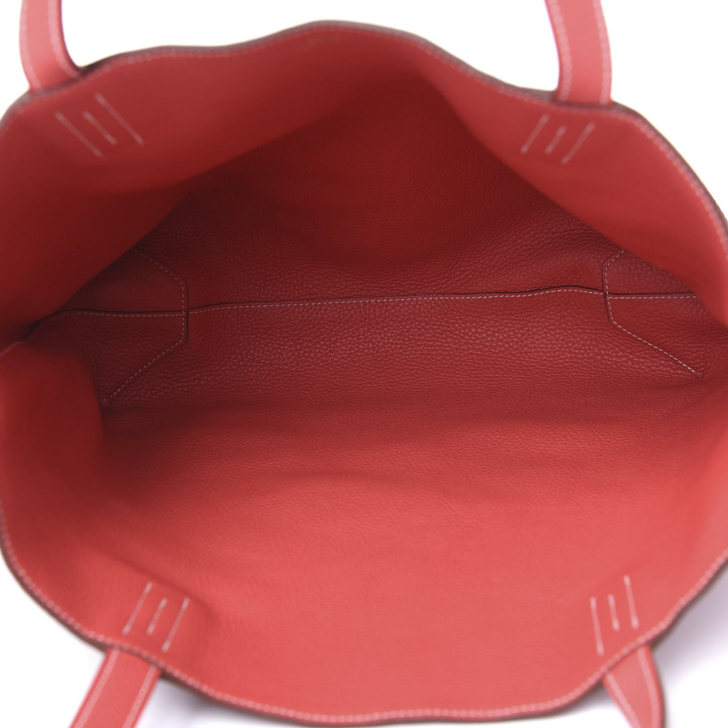 Taurillon Clemence Double Sens 36 Reversible Tote Rubis Bougainvillea