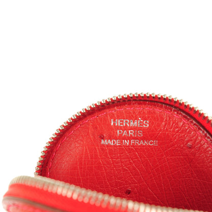 Hermes Ostrich Tutti Frutti Strawberry Coin Purse Charm Rouge Vif Canopee 7 of 8