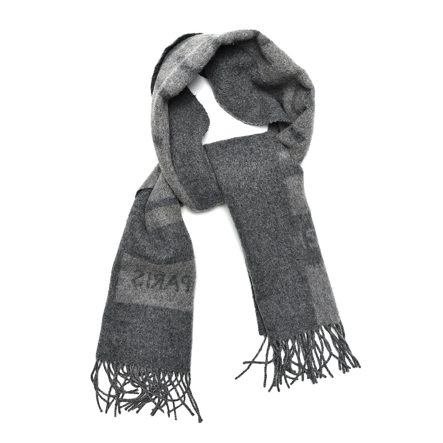 Cashmere Baroda Fringe Scarf Grey
