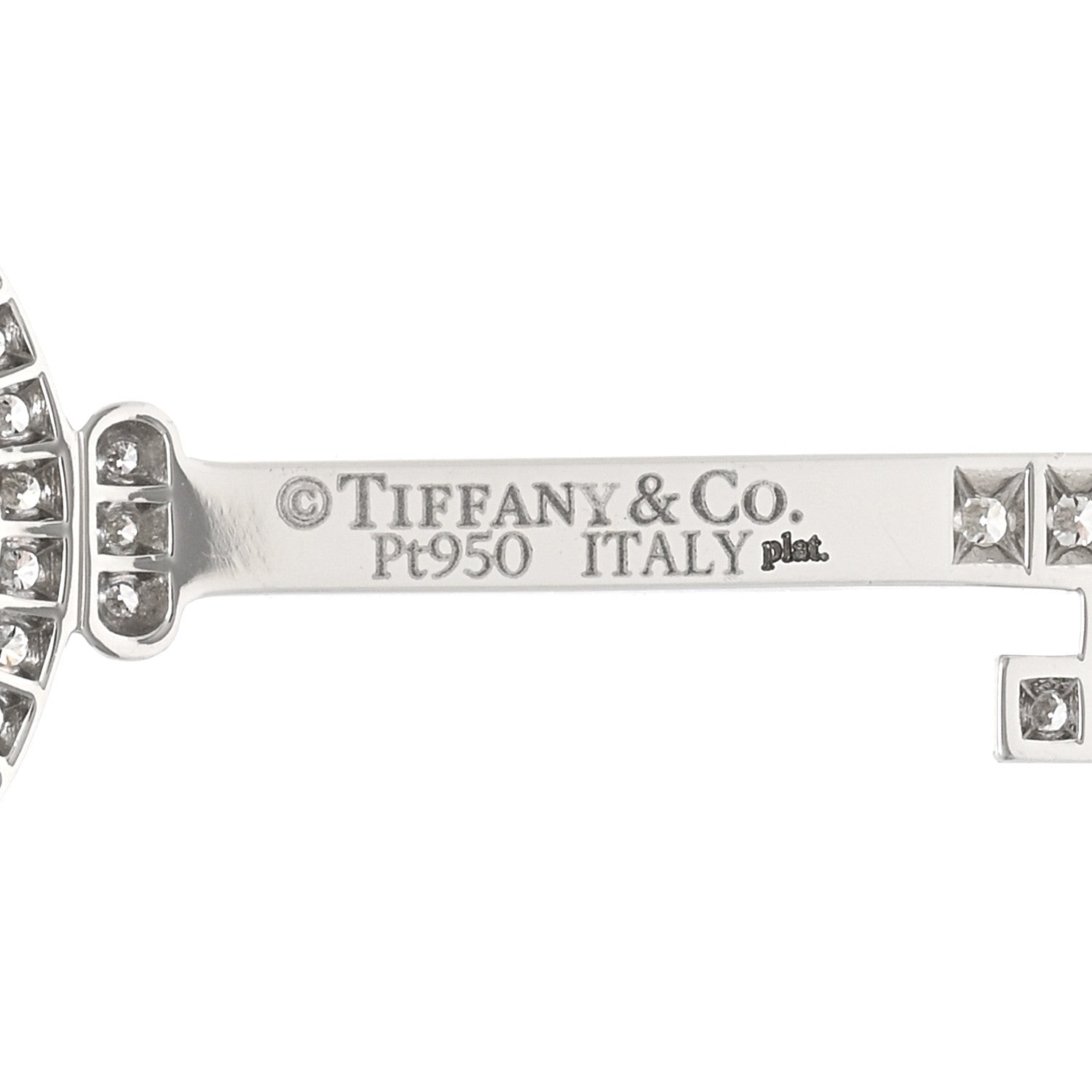 Tiffany Platinum Diamond Bubbles Key Pendant 3 of 3