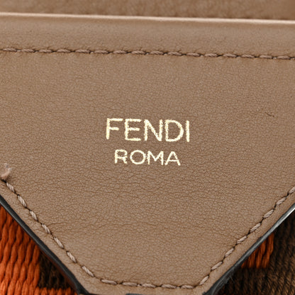 Fendi Ribbon Vitello King FF 1974 Adjustable Strap You Fango Brick Sand 3 of 5