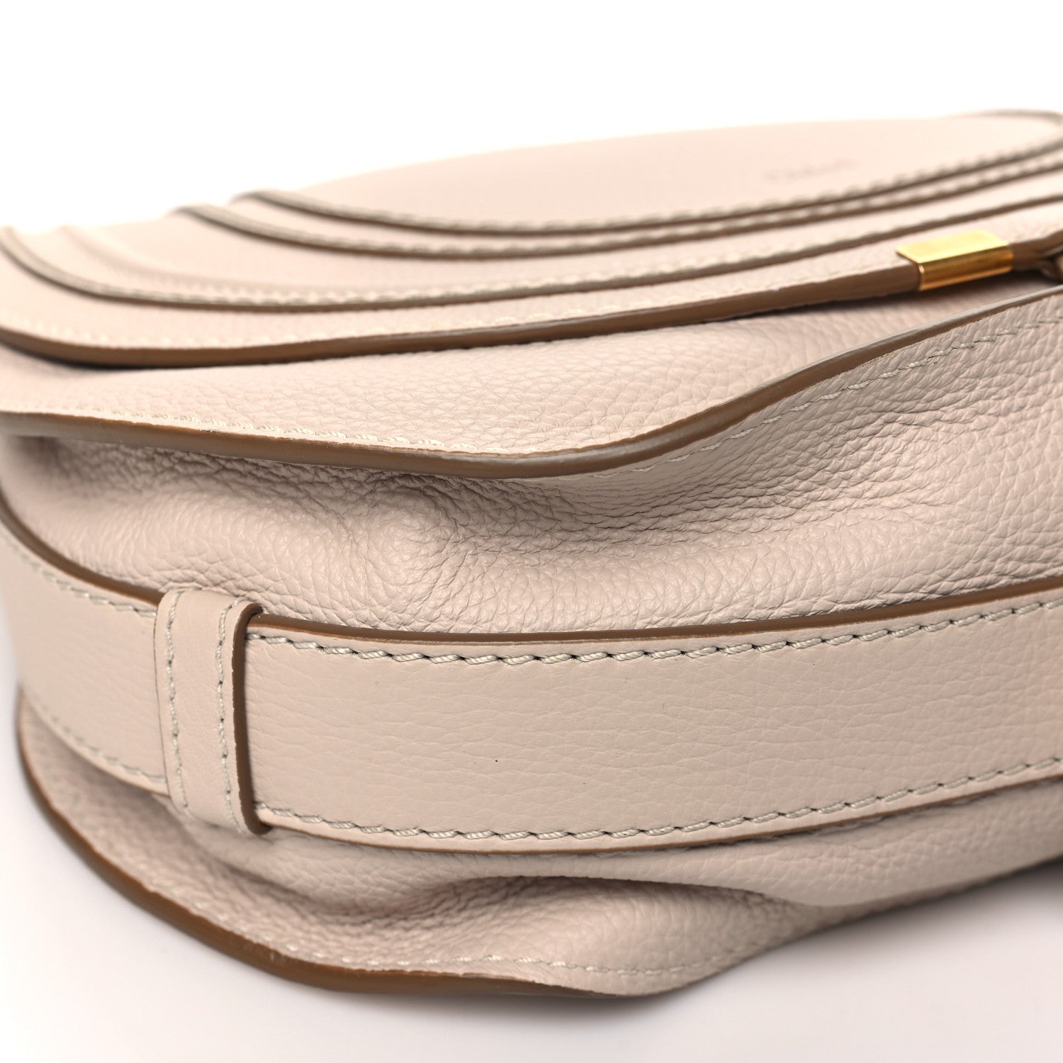 Chloe Grained Calfskin Medium Marcie Saddle Bag Nomad Beige 10 of 11