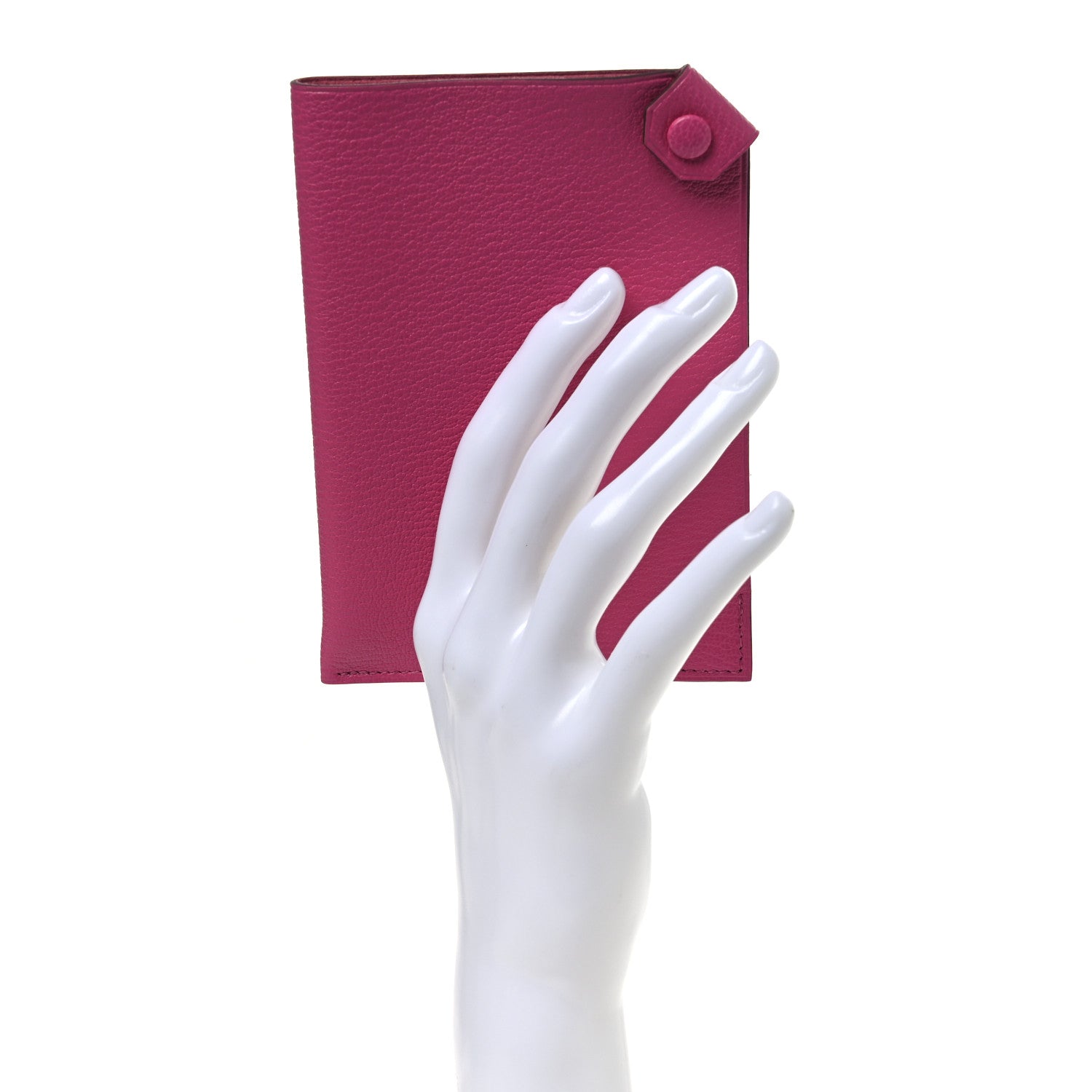 Hermes Chevre Chamkila Tarmac PM Passport Holder  Rose Tyrien 2 of 8