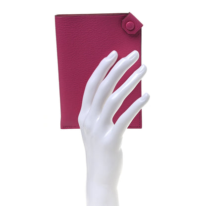 Hermes Chevre Chamkila Tarmac PM Passport Holder  Rose Tyrien 2 of 8