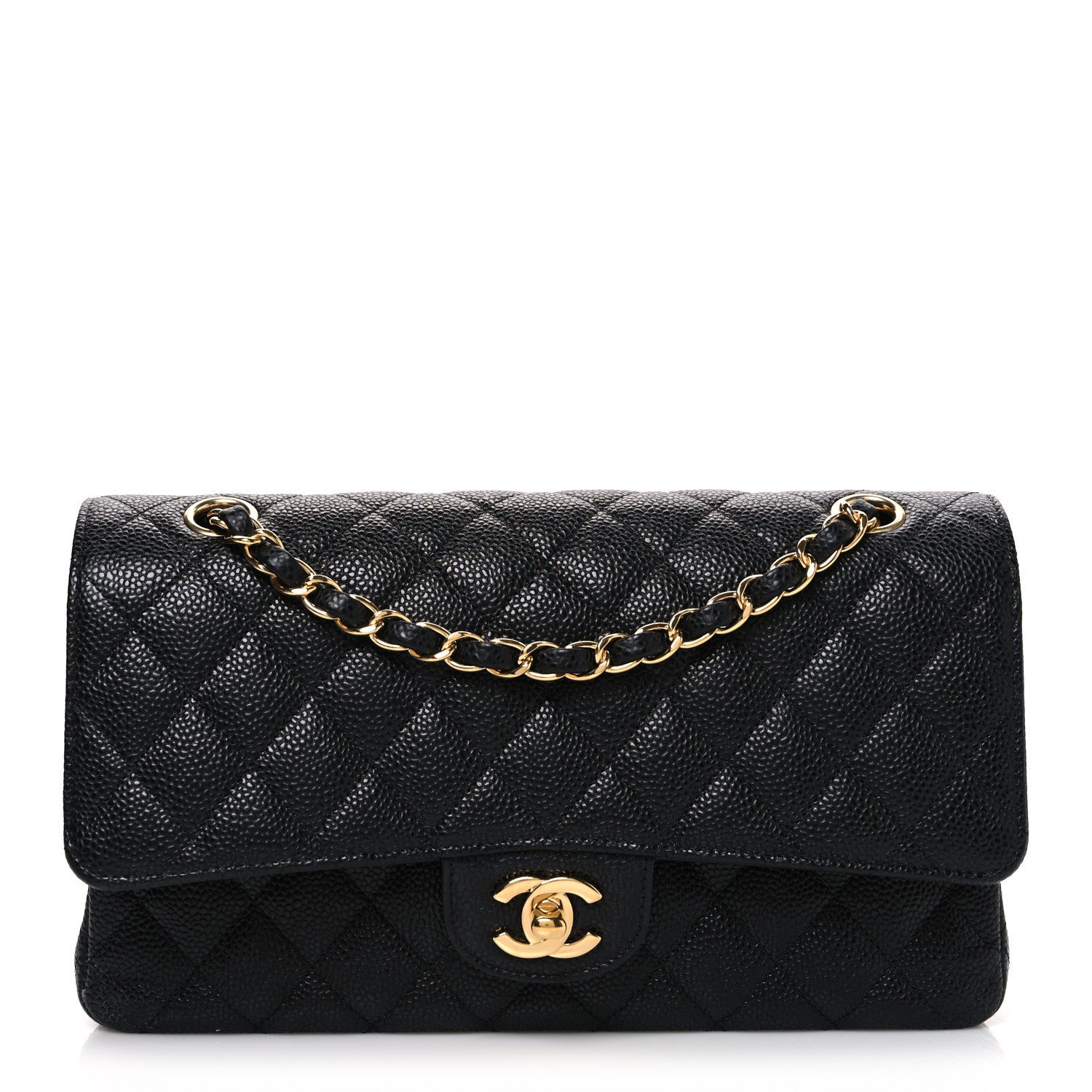 Chanel Caviar Quilted Medium Double Flap Black 1 of 9