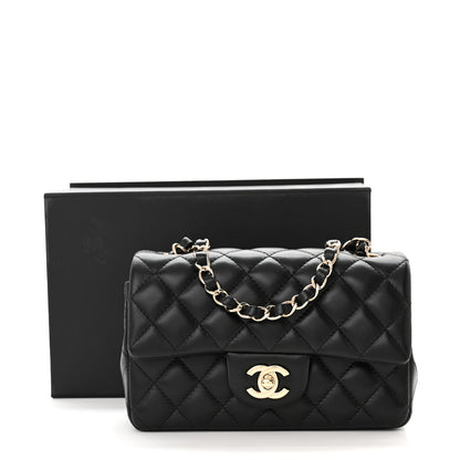 Chanel Lambskin Quilted Mini Rectangular Flap Black 11 of 11
