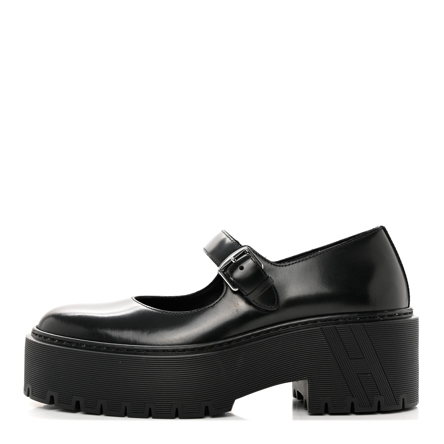 Hermes Glazed Calfskin Hoxton Oxford 37 Black 1 of 15