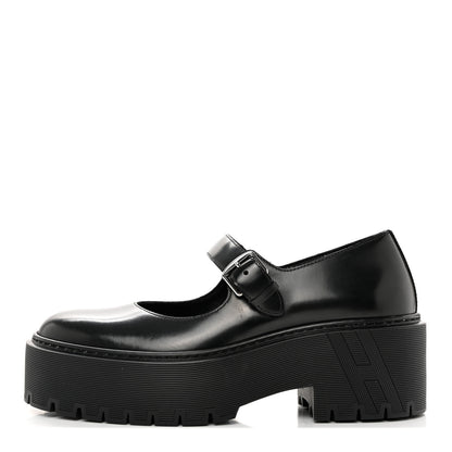 Hermes Glazed Calfskin Hoxton Oxford 37 Black 1 of 15