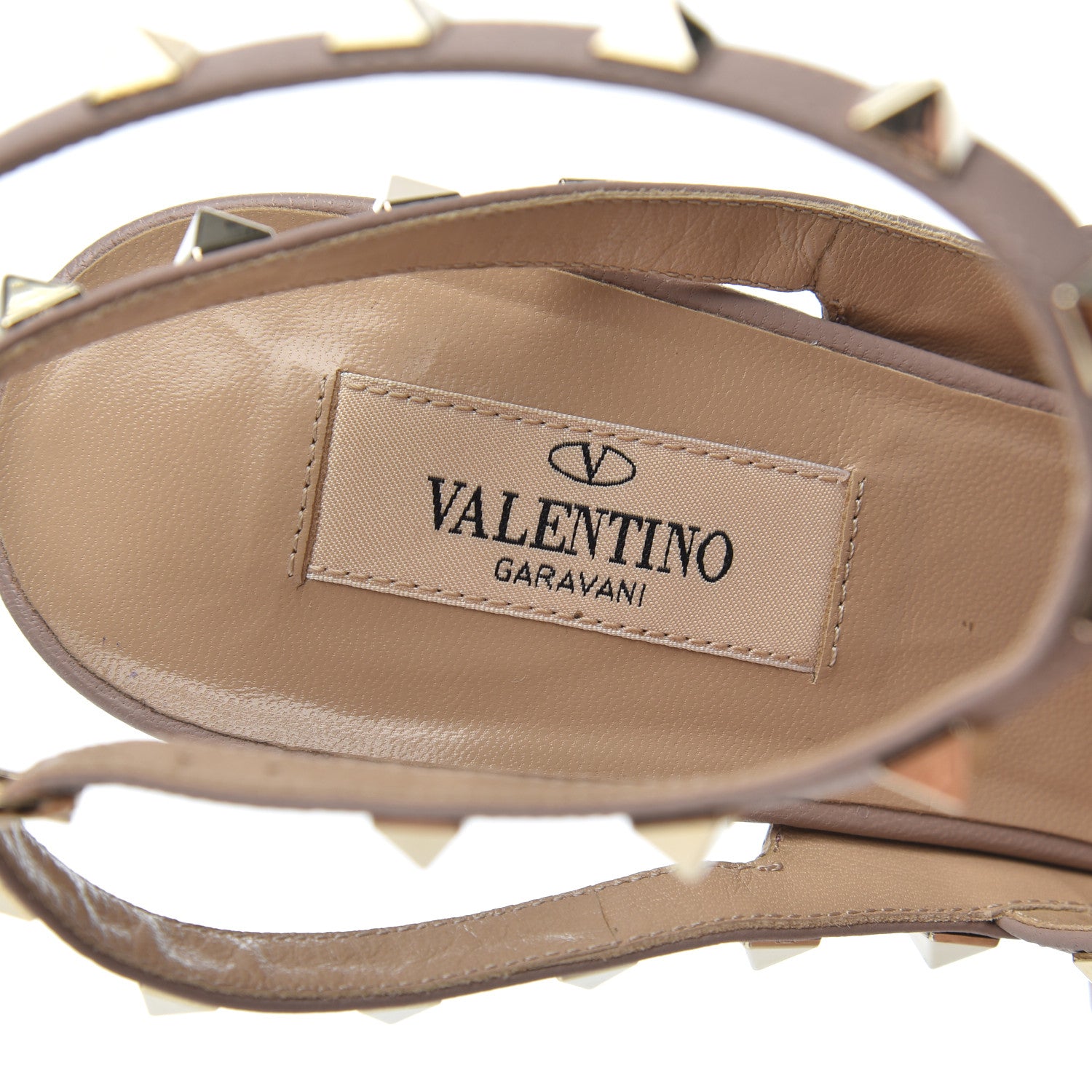 Valentino Garavani Patent Rockstud Ankle Strap 100mm Pumps 39.5 Dark Mauve Poudre 6 of 16