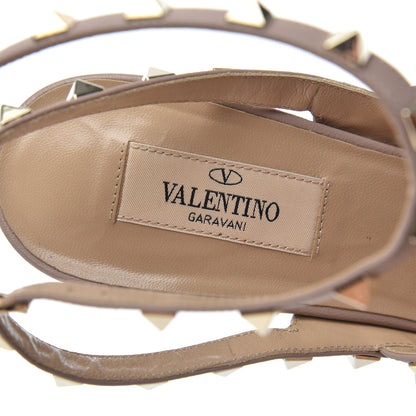 Valentino Garavani Patent Rockstud Ankle Strap 100mm Pumps 39.5 Dark Mauve Poudre 6 of 16