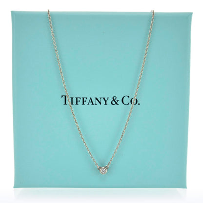 Tiffany Sterling Silver Diamond .03ct Elsa Peretti Diamonds by the Yard Pendant Necklace 3 of 4