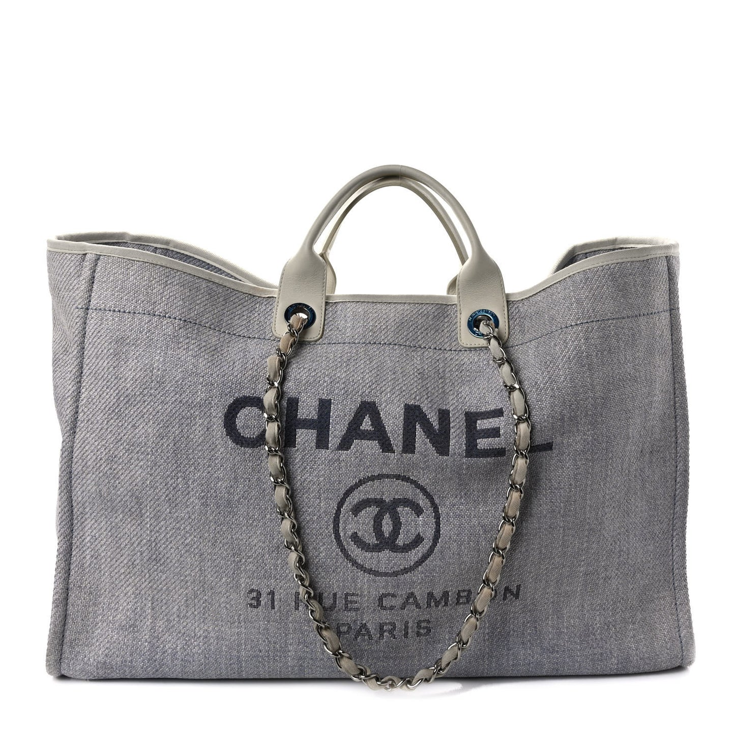 Canvas Large Deauville Tote Light Blue