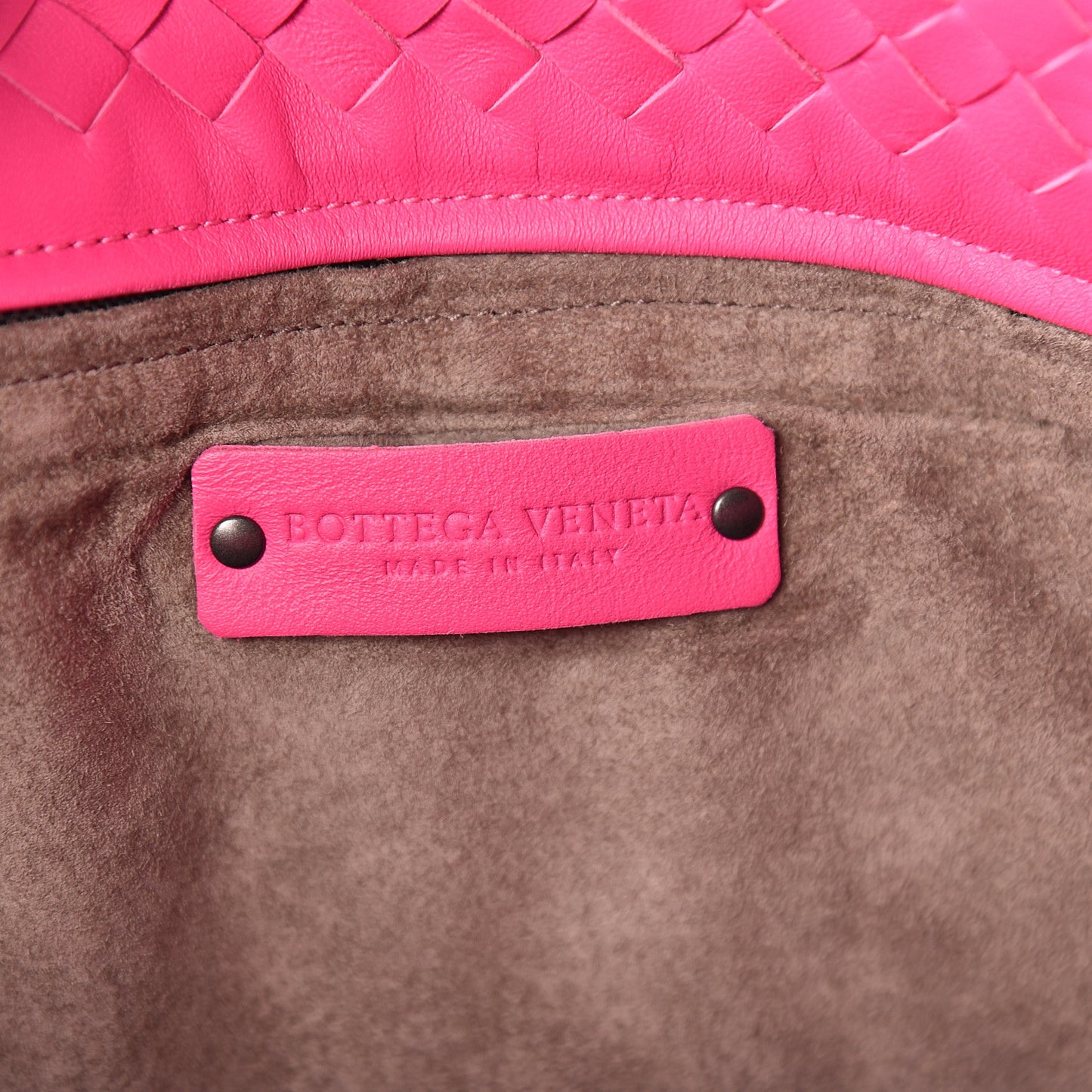 Nappa Intrecciato Medium Garda Bag Rosa Shock