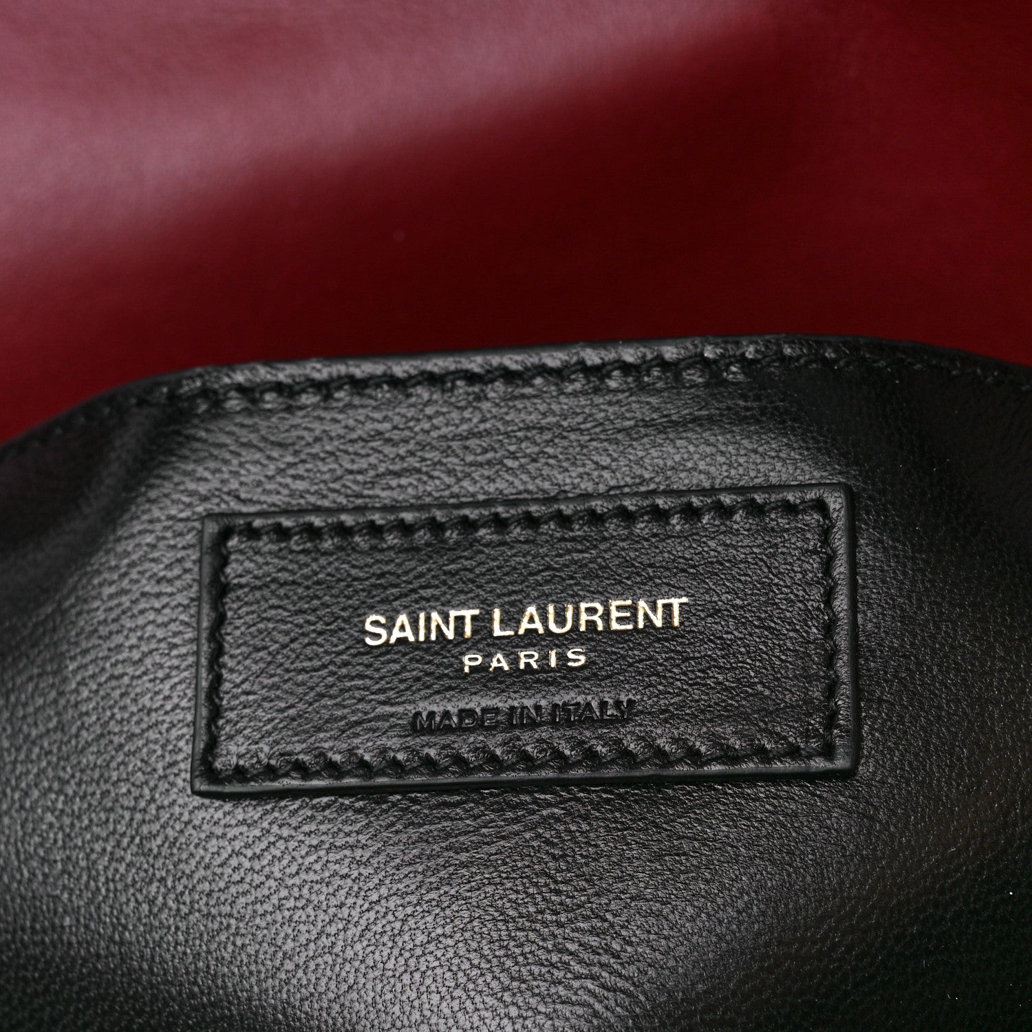 Saint Laurent Calfskin Suede Matelasse Chevron Large Monogram College Bag Burgundy 7 of 12