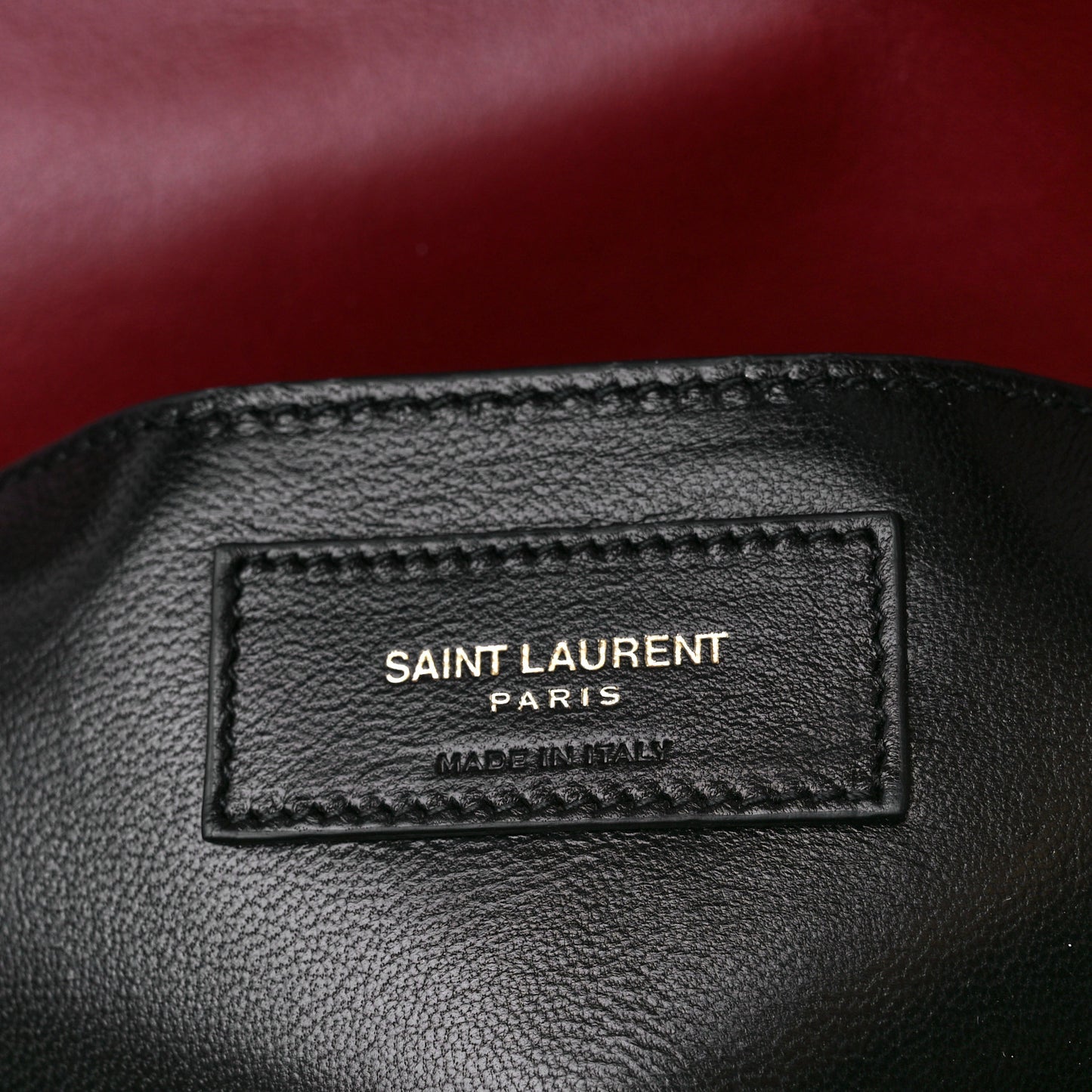 Calfskin Suede Matelasse Chevron Large Monogram College Bag Burgundy