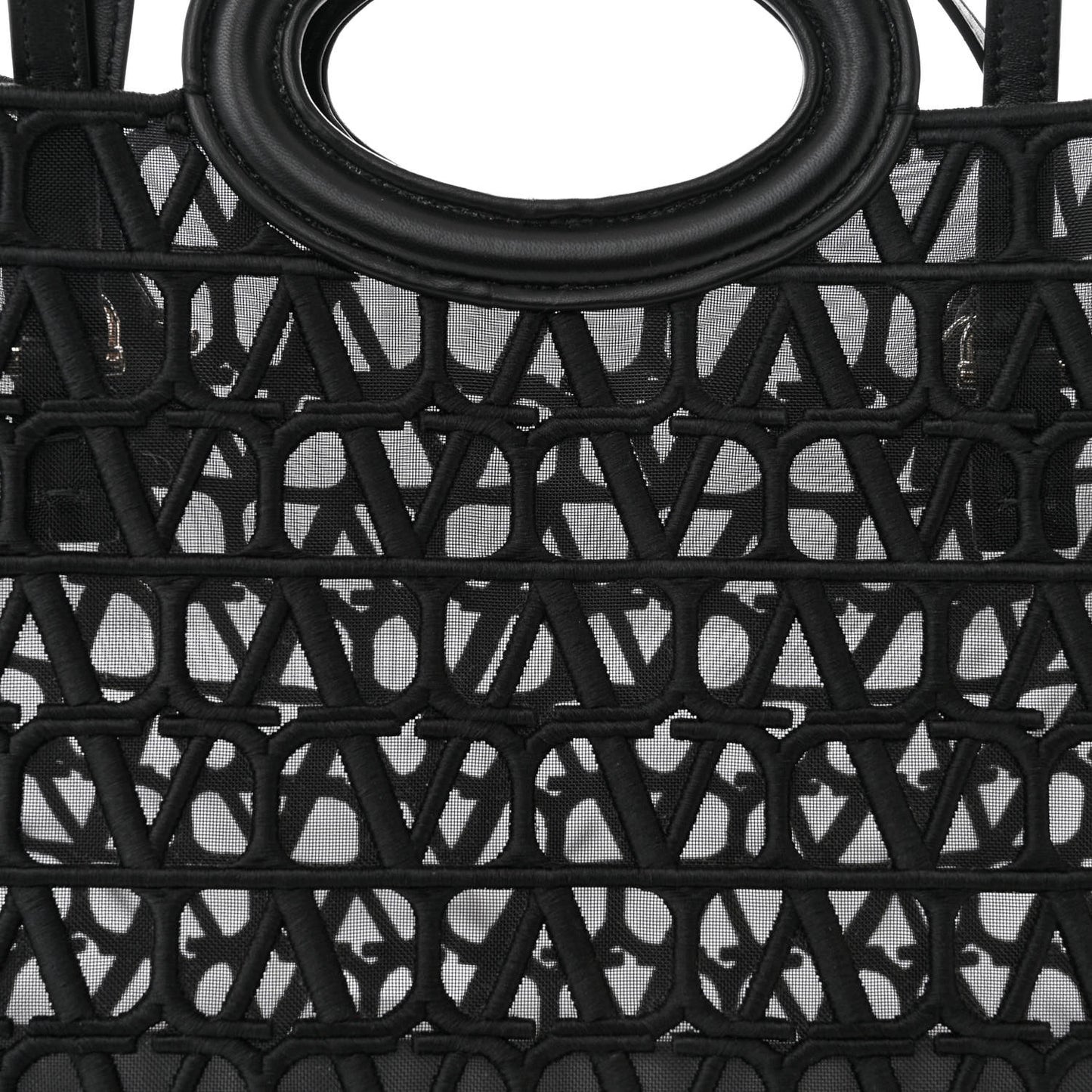 Toile Mesh Iconographe Goatskin Le Troisieme Shopping Bag Black