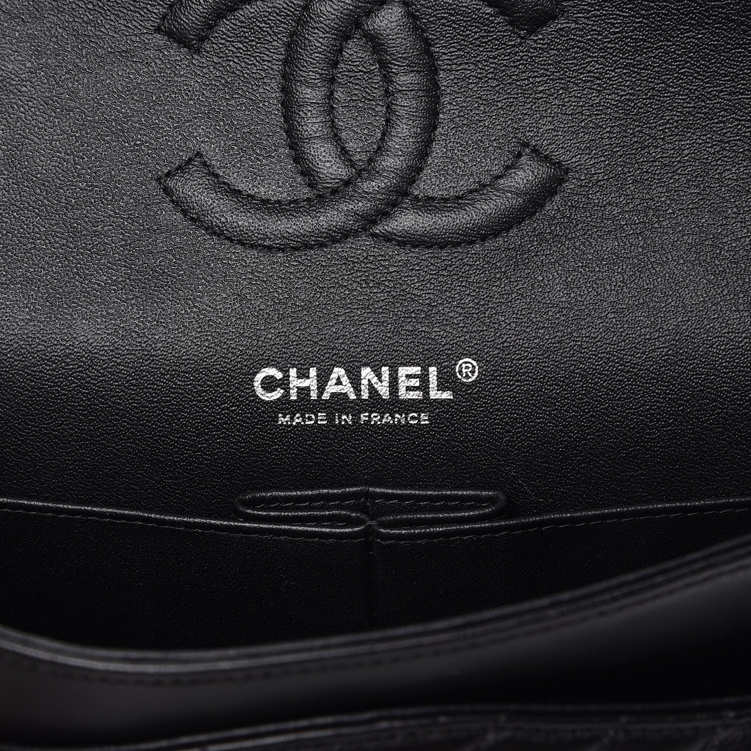 Chanel Lambskin Chevron Quilted Medium Double Flap So Black 7 of 10