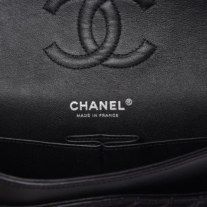 Chanel Lambskin Chevron Quilted Medium Double Flap So Black 7 of 10