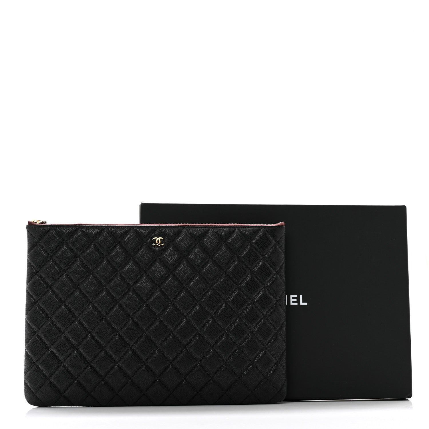 Chanel Caviar Quilted Large Cosmetic Case Black 8 of 8