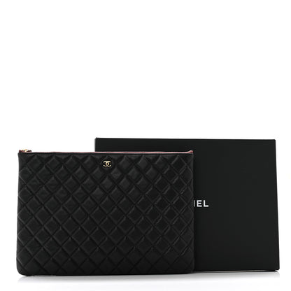 Chanel Caviar Quilted Large Cosmetic Case Black 8 of 8