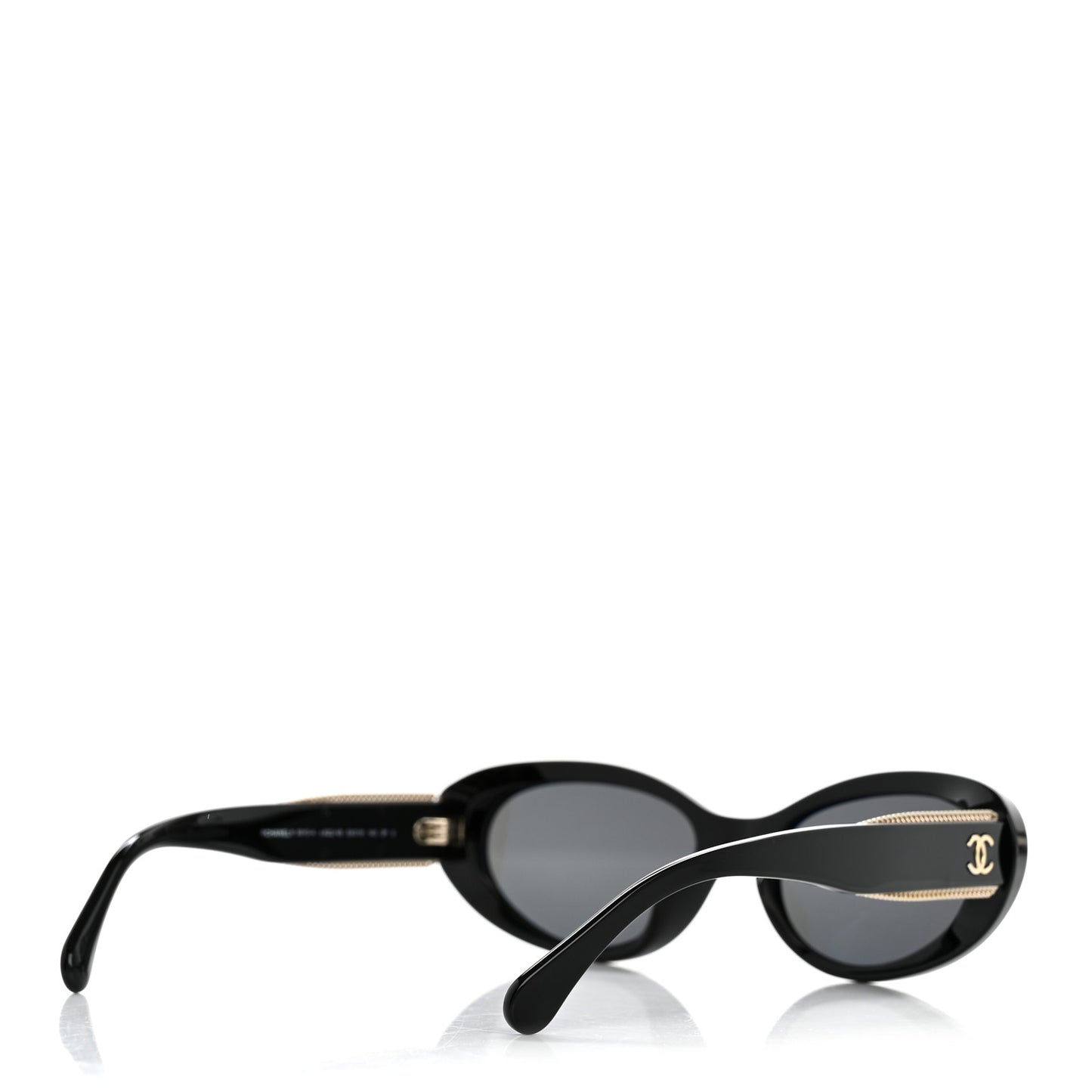 Acetate Oval Sunglasses 5515 Black