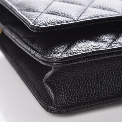 Chanel Caviar Quilted Wallet On Chain WOC Black 9 of 11