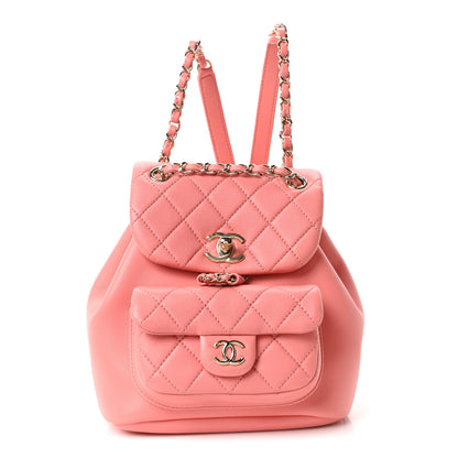 Chanel Lambskin Quilted Small Duma Drawstring Backpack Pink 1 of 10