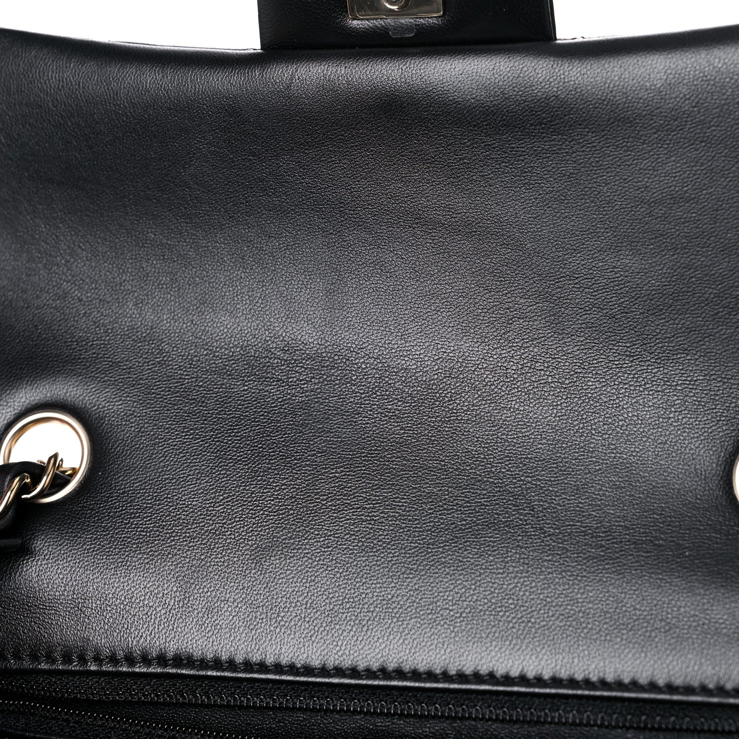 Lambskin Quilted Mini Rectangular Flap Black