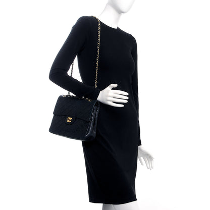 Chanel Lambskin Quilted Medium Double Flap Black 2 of 20