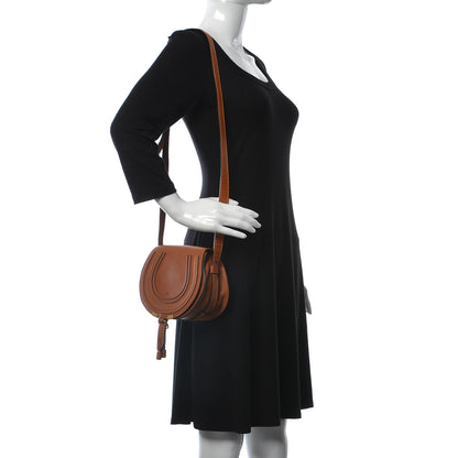 Chloe Calfskin Mini Marcie Round Crossbody Bag Tan 2 of 11