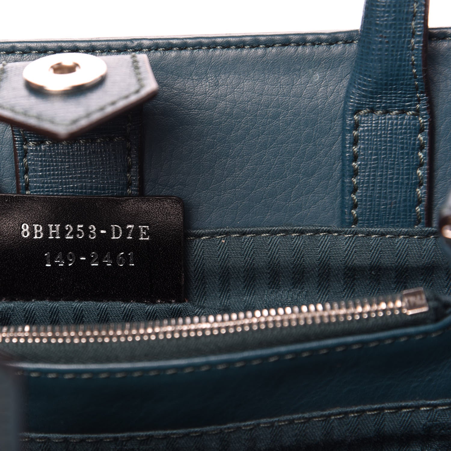 Fendi Vitello Elite Petite 2Jours Tote Oceano 9 of 10