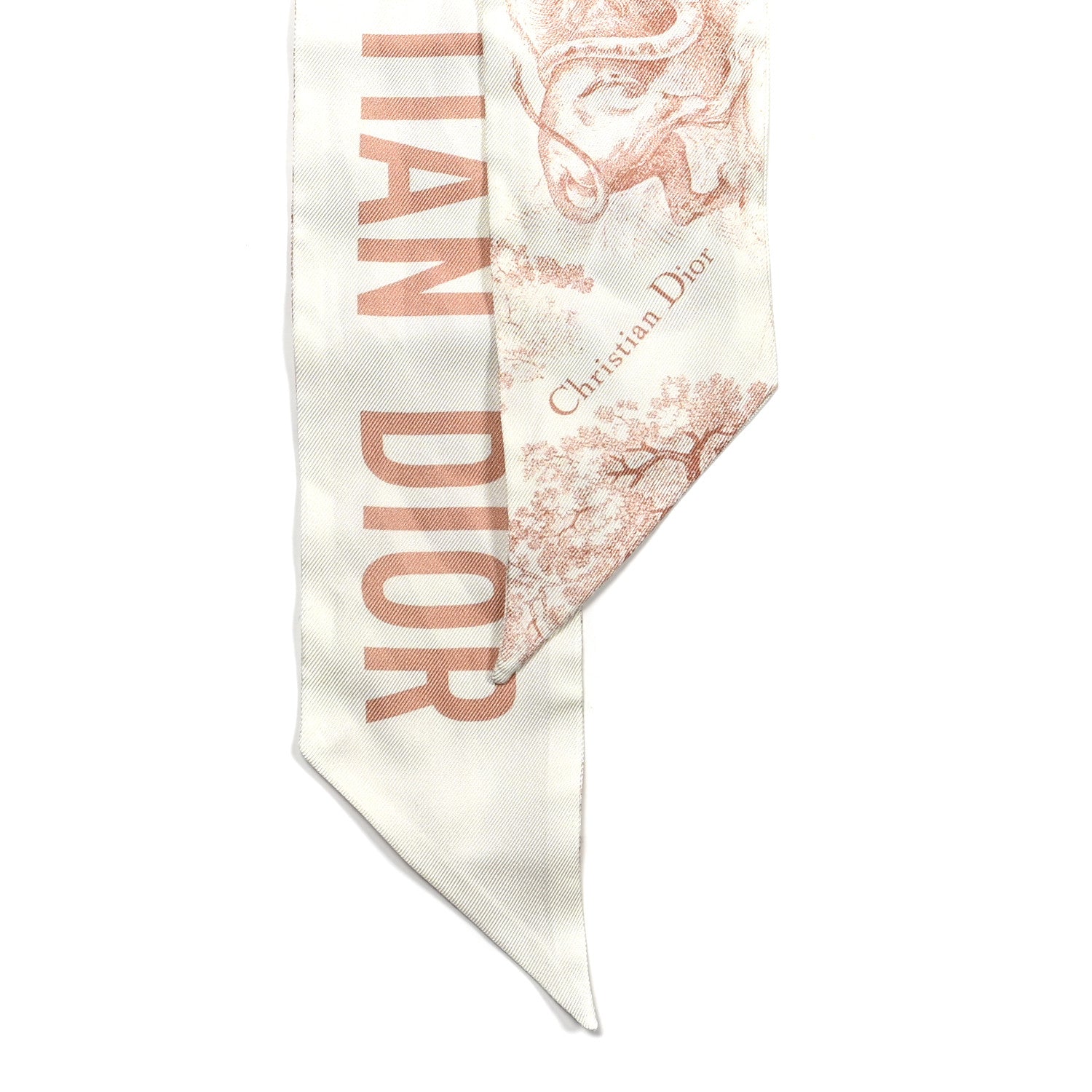 Christian Dior Silk Toile De Jouy Mitzah Scarf Pink 2 of 3