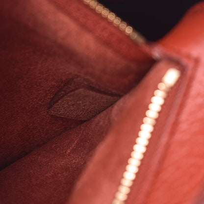 Celine Soft Grained Calfskin Small Belt Cabas Phantom Fox Red 8 of 13