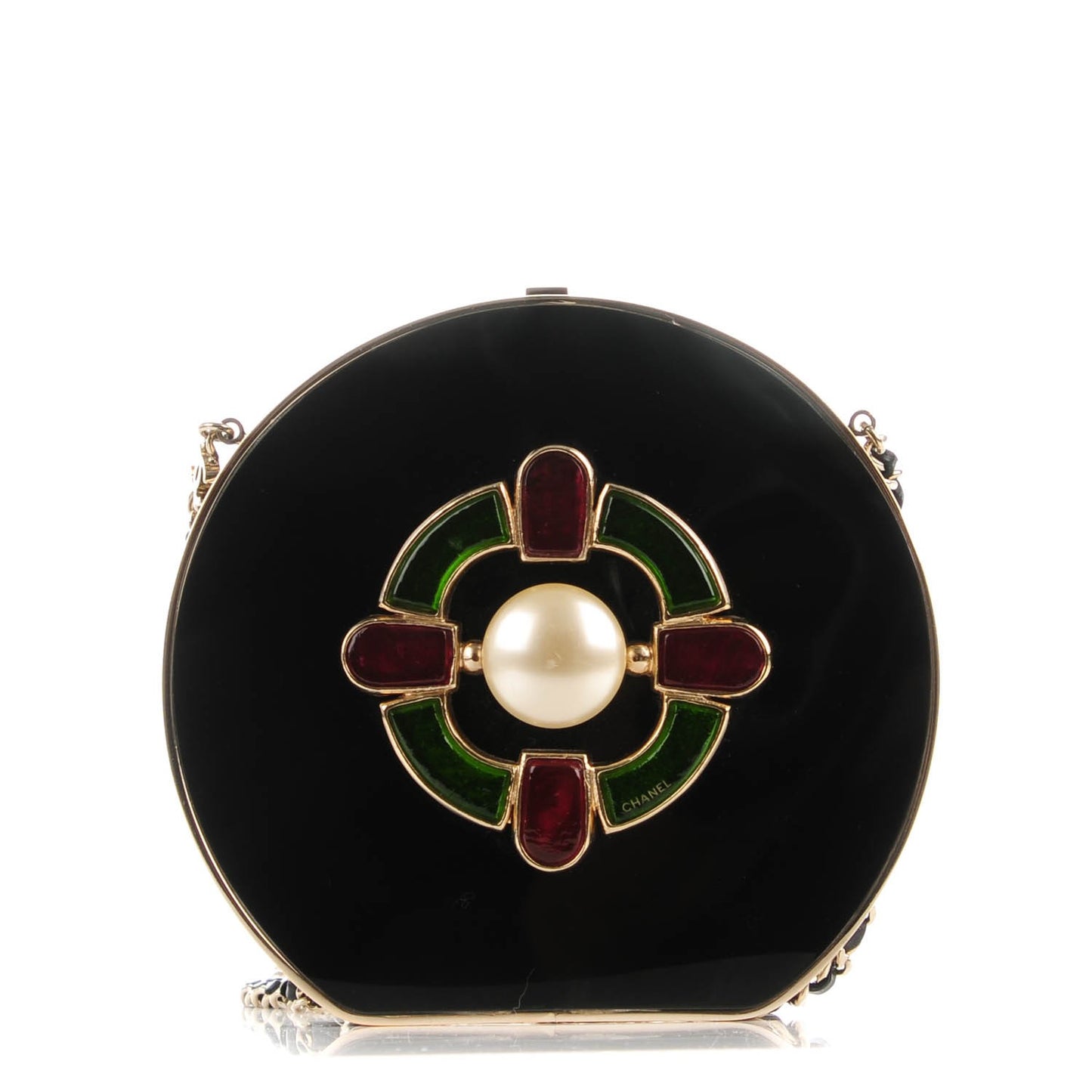 Perspex Gripoix Minaudiere Clutch Black