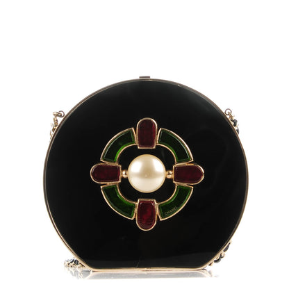 Chanel Perspex Gripoix Minaudiere Clutch Black 1 of 6