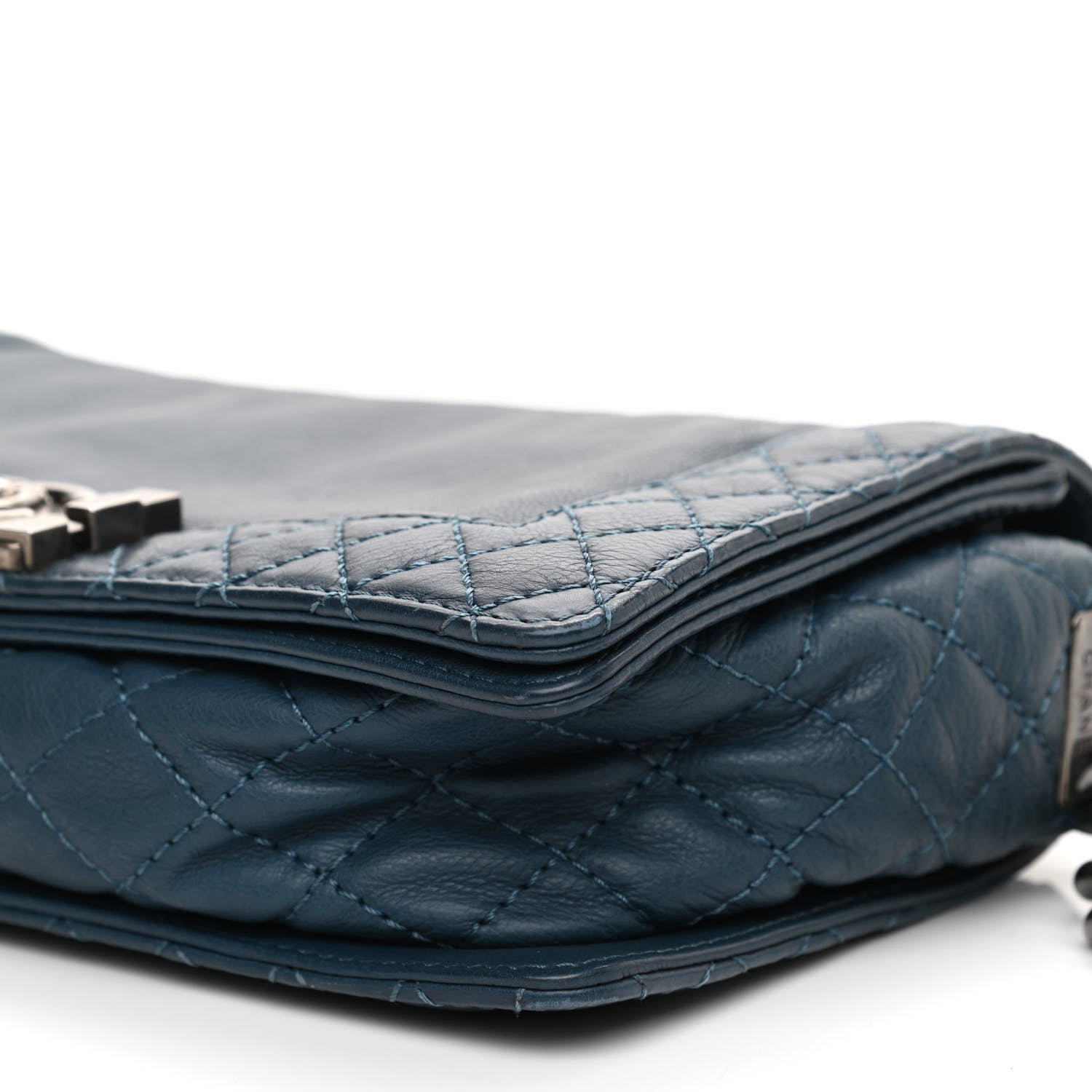 Chanel Calfskin Medium Boy Reverso Flap Blue 8 of 8